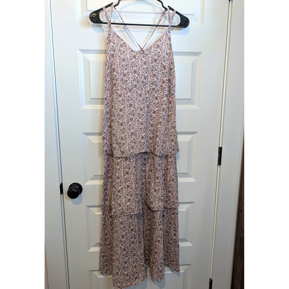 Banana Republic Floral Tiered Cotton Maxi Dress